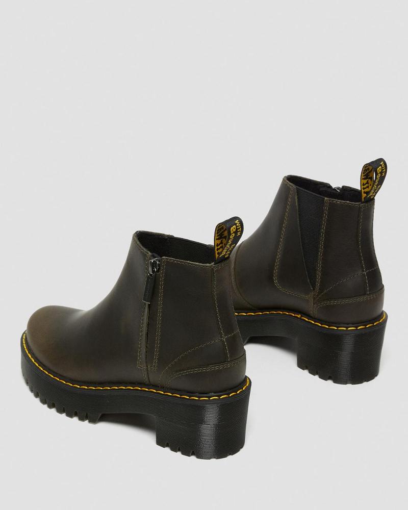 Dr Martens Rometty Leren Enkellaars Dames Bruin | NL 698JPQ